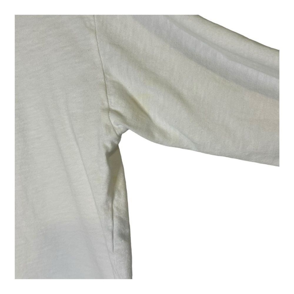 Aerie Womens Mock Turtleneck Crop Top White Long Sleeve Raw Hem XS - Picture 3 of 4
